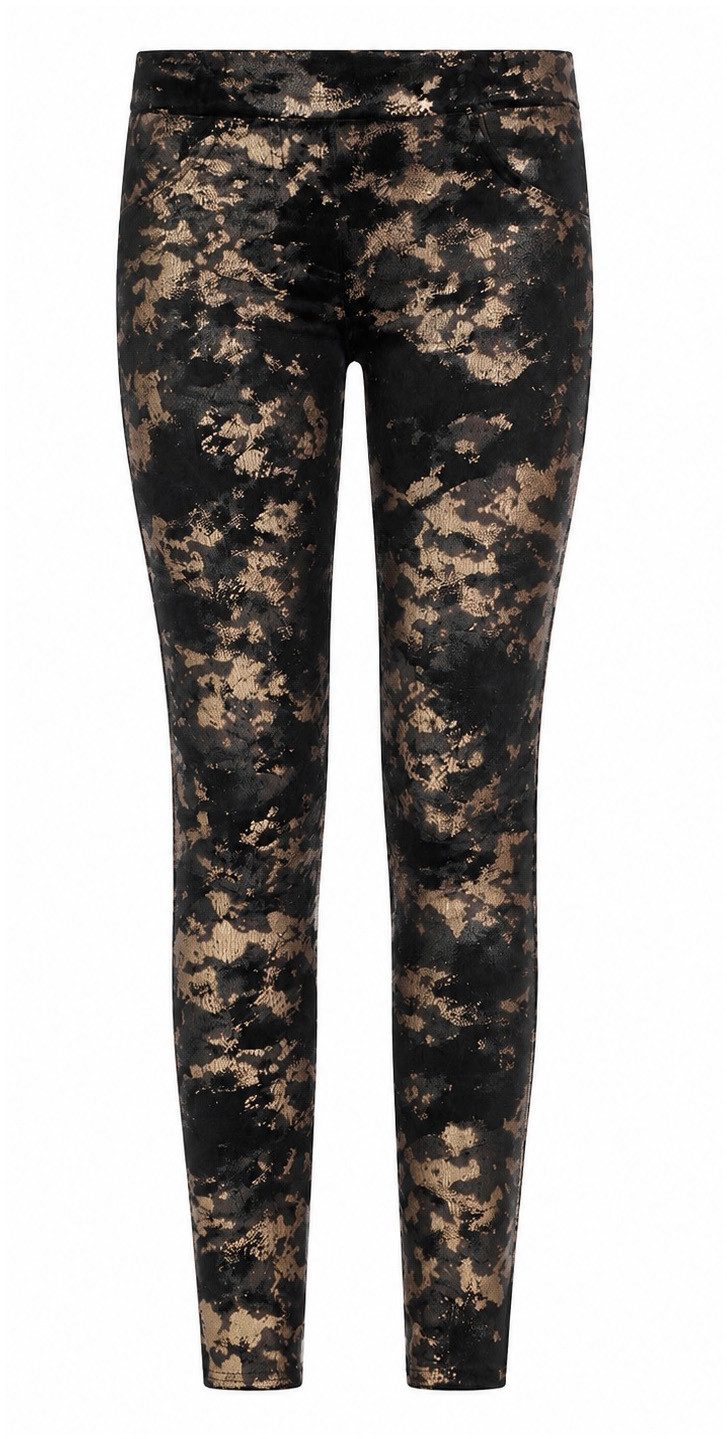 Bas Bleu Leggings mit Animal-Print und Gesäßtaschen