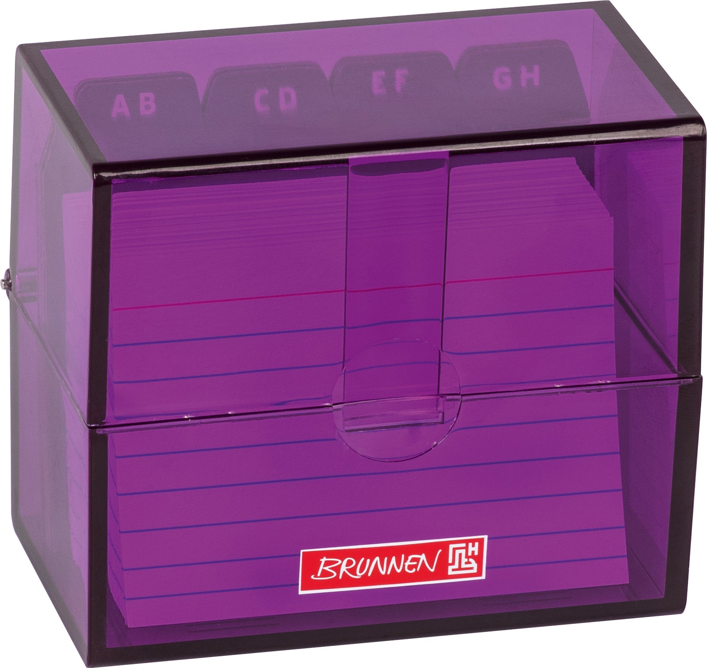 BRUNNEN Karteikasten BRUNNEN 102058060 Karteikasten Colour Code 8,5 x 7,5 x 4,8 cm purple