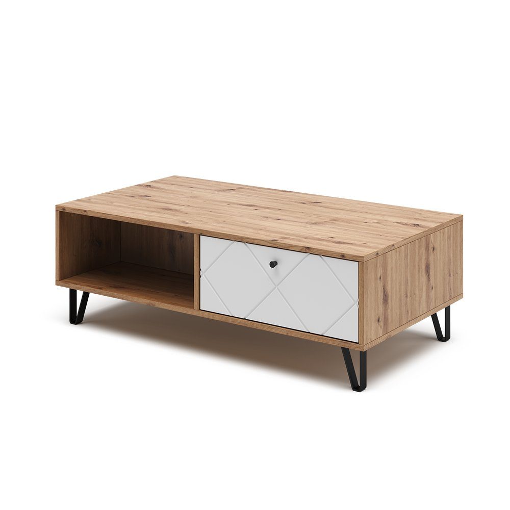 Vicco Couchtisch Nizza, Artisan-Eiche/Weiß, 110 x günstig online kaufen