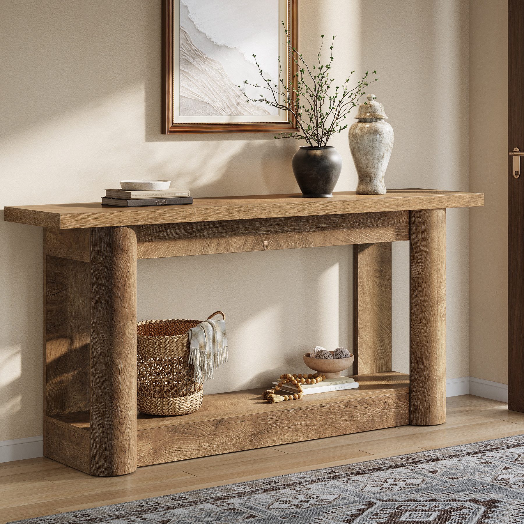 Tribesigns Konsolentisch 160 cm Schmaler Flurtisch, Langer Sofatisch hinter dem Sofa