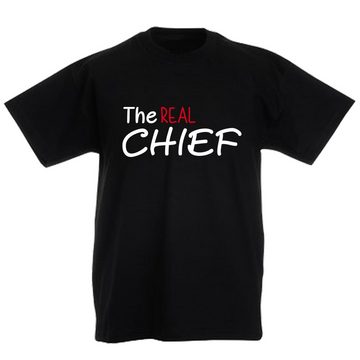G-graphics T-Shirt The Chief & The REAL Chief Vater, Mutter & Kind-Set zum selbst zusammenstellen, mit trendigem Frontprint, Aufdruck auf der Vorderseite, Spruch/Sprüche/Print/Motiv, für jung & alt