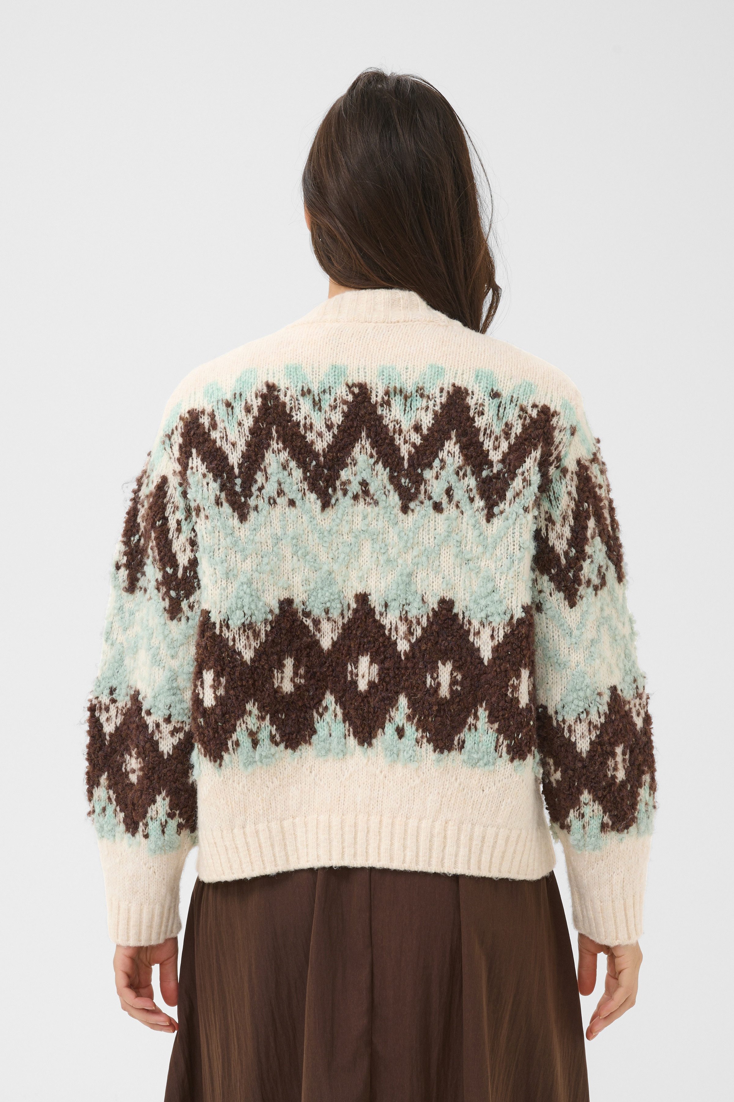 Saint Tropez Strickjacke TuskaSZ Cardigan Materialmix, Regular fit