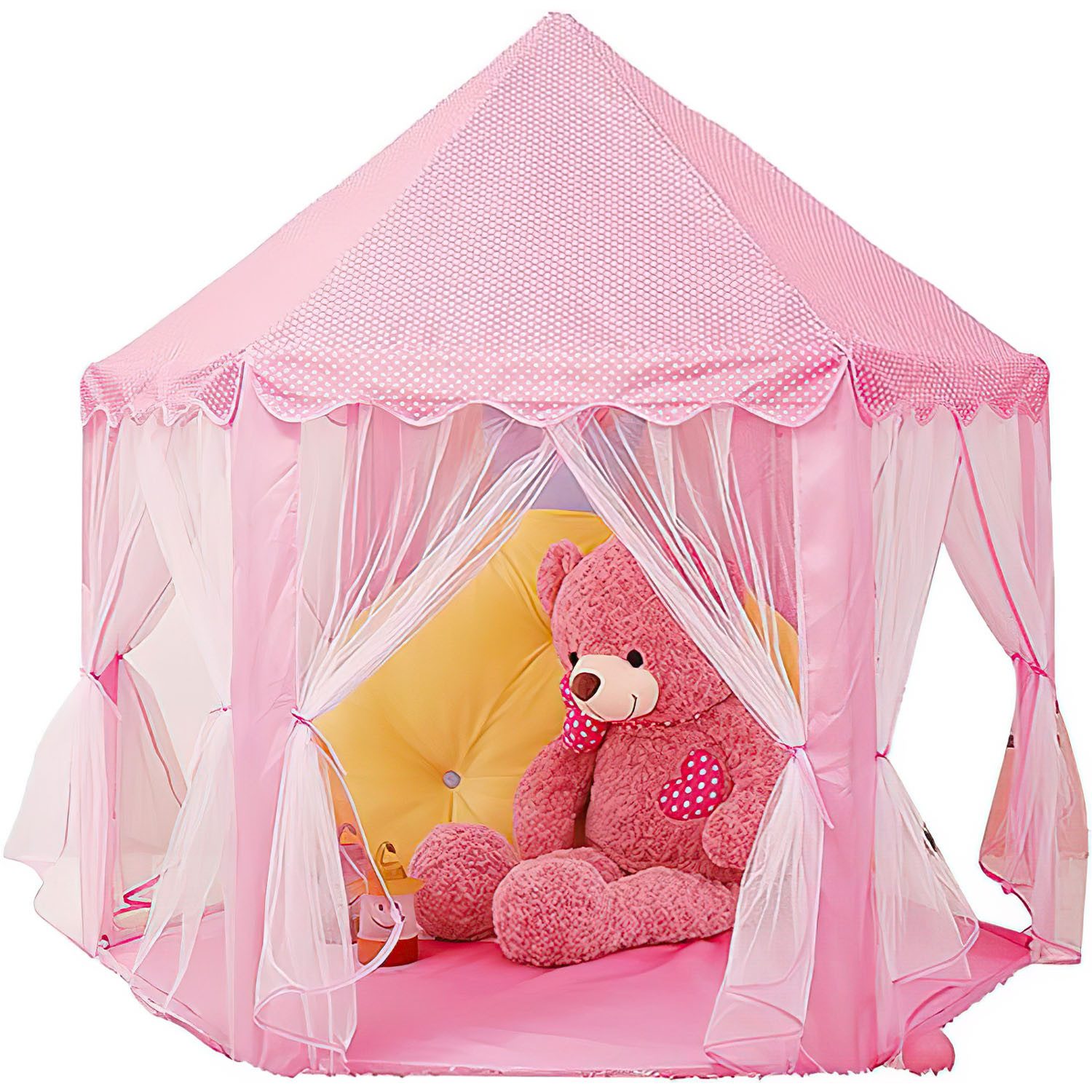 SURFOU Spielzelt Kinderzelt Madchen für Drinnen mit Sternenlichtern 140*140 günstig online kaufen