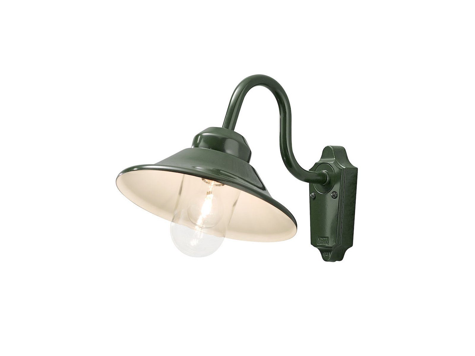 KONSTSMIDE LED Außen-Wandleuchte, Dimmfunktion, LED wechselbar, warmweiß, Wand-laterne Landhausstil Fassadenbeleuchtung Hauswand Grün, H: 30cm