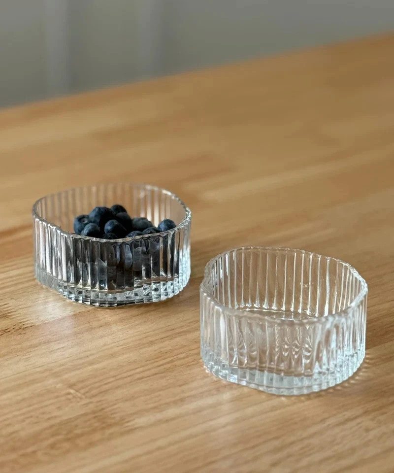EmirtexHome Snackschale Terra Buccia lines 6er Glas Schälchen, (6-tlg)