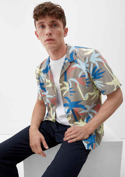 s.Oliver Kurzarmhemd Relaxed: Hemd mit Reverskragen