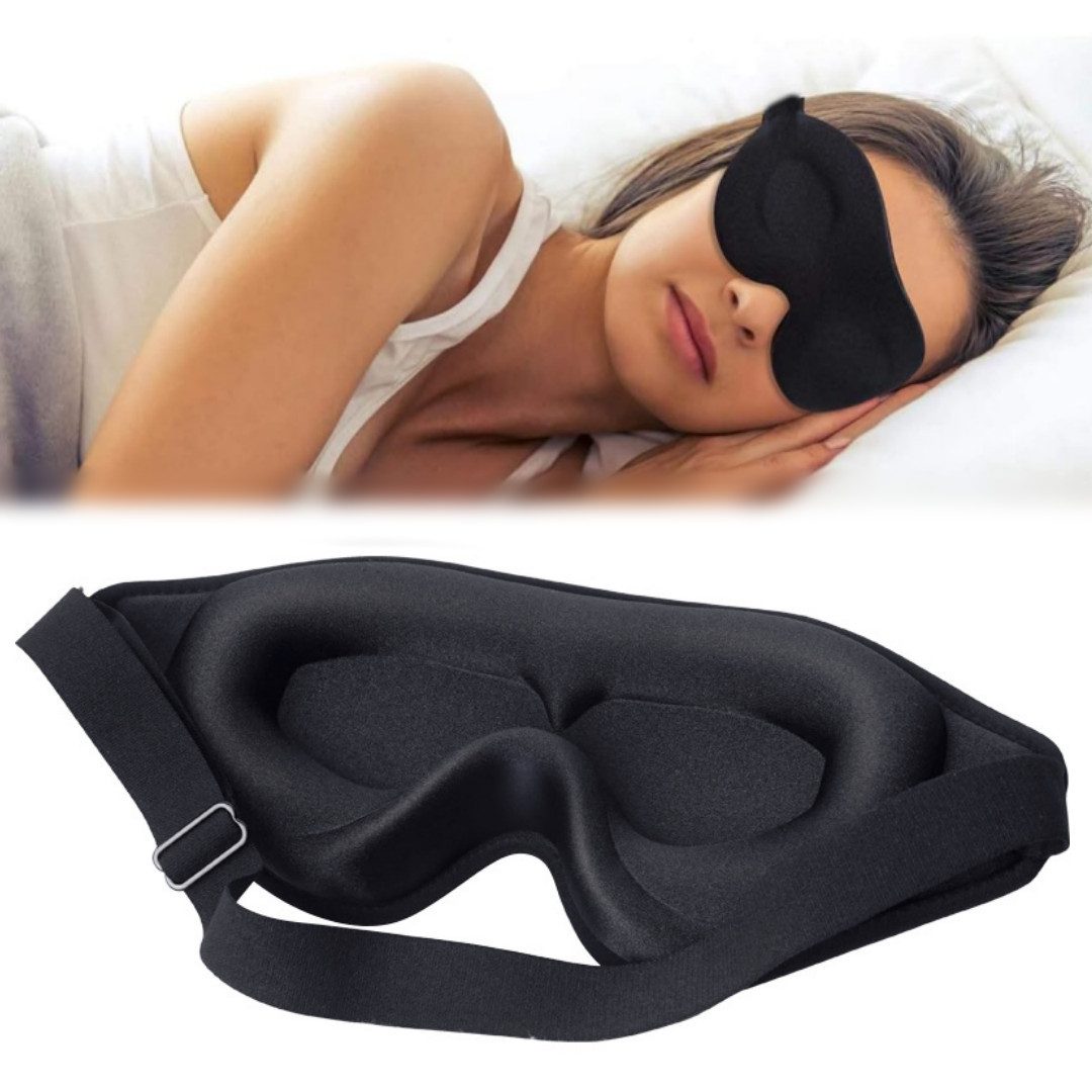 Schlafmaske Schlafmaske für Seitenschläfer Atmungsaktive 3D Augenmaske Verstellbar