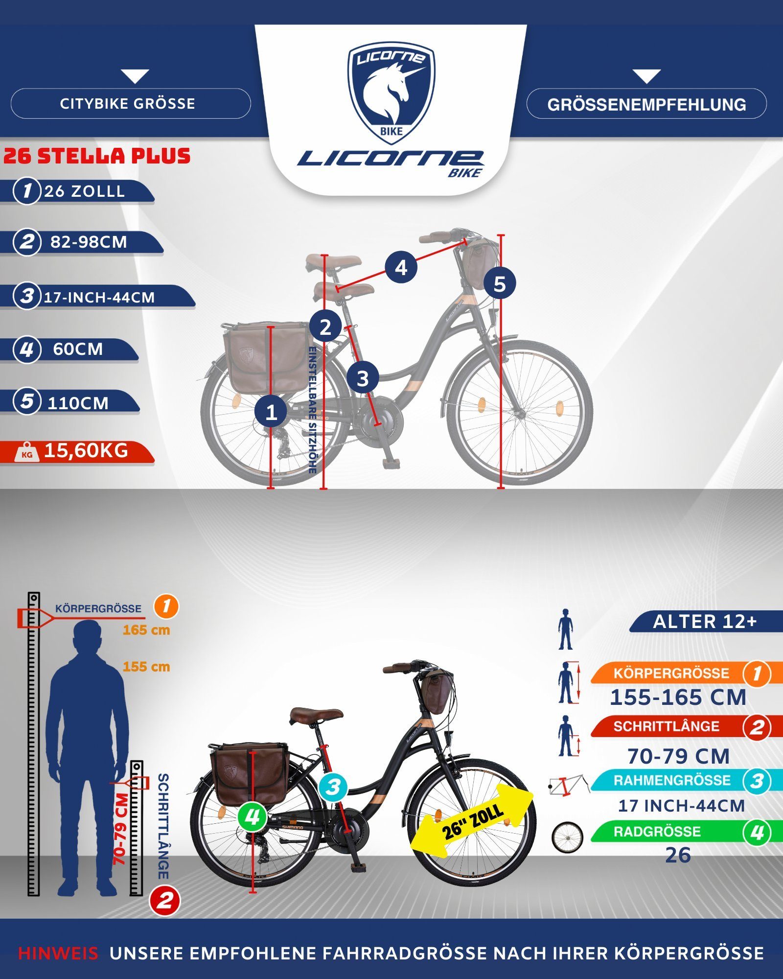 Plus Stella Bike City Premium Bike Licorne Milchbraun Licorne Cityrad Gang 21 Bike Aluminium,