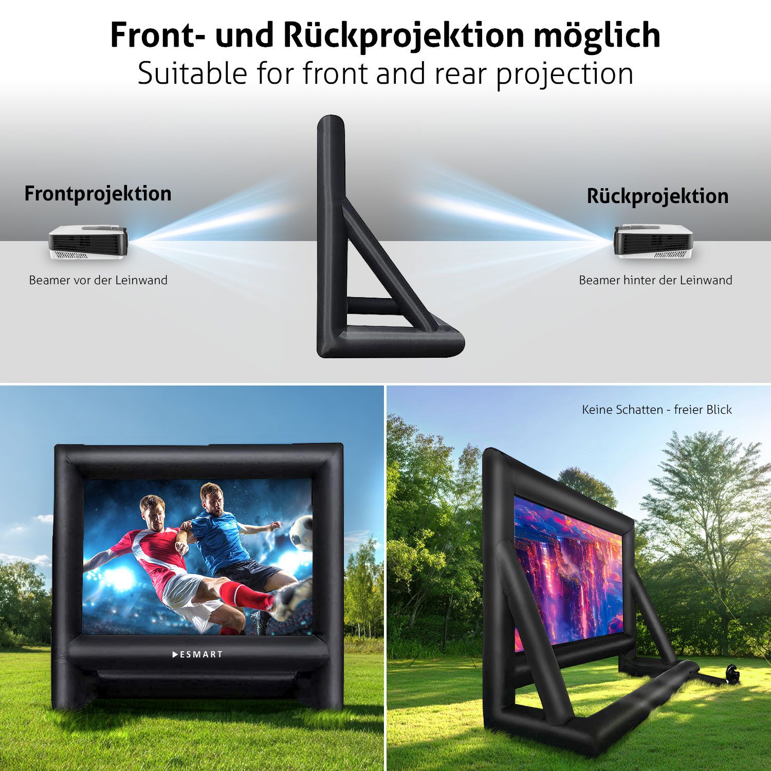 ESMART ESMART PUBLIC AIR Aufblasbare Outdoor Leinwand Faltrahmenleinwand – Bild 4 von 5