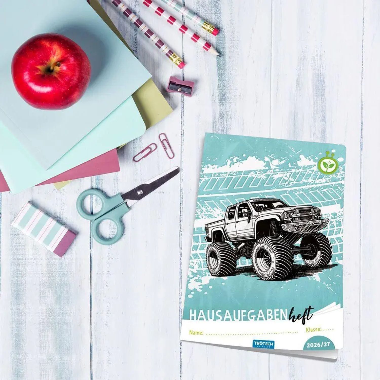 Trötsch Verlag Schülerkalender TRÖTSCH - Jahresbezogenes Hausaufgabenheft Grundschule Truck 26/27