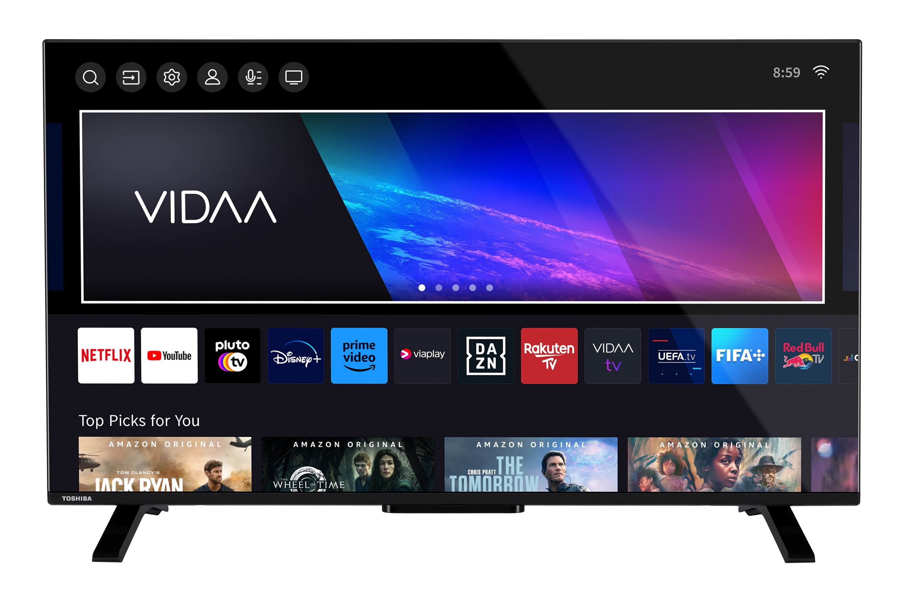 Toshiba 43UV2363DA LCD-LED Fernseher (108 cm/43 Zoll, 4K Ultra HD, VIDAA Smart TV, HDR, TRU Resolution, Triple-Tuner, VIDAA, Alexa-fähig)