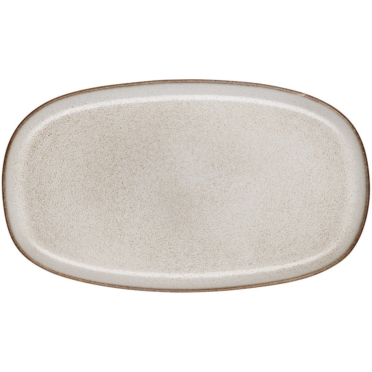 ASA SELECTION Servierplatte SAISONS Platte oval sand 31 x 18 cm, Steinzeug, (Platten oval), Geschirr