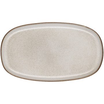 ASA SELECTION Servierplatte SAISONS Platte oval sand 31 x 18 cm, Steinzeug, (Platte oval)