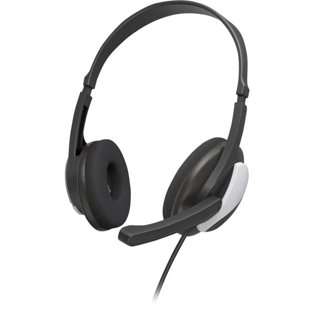 Hama PC-Office-Headset HS-P100 V2, Stereo, Schwarz On Ear Headset Schwarz, Kopfhörer