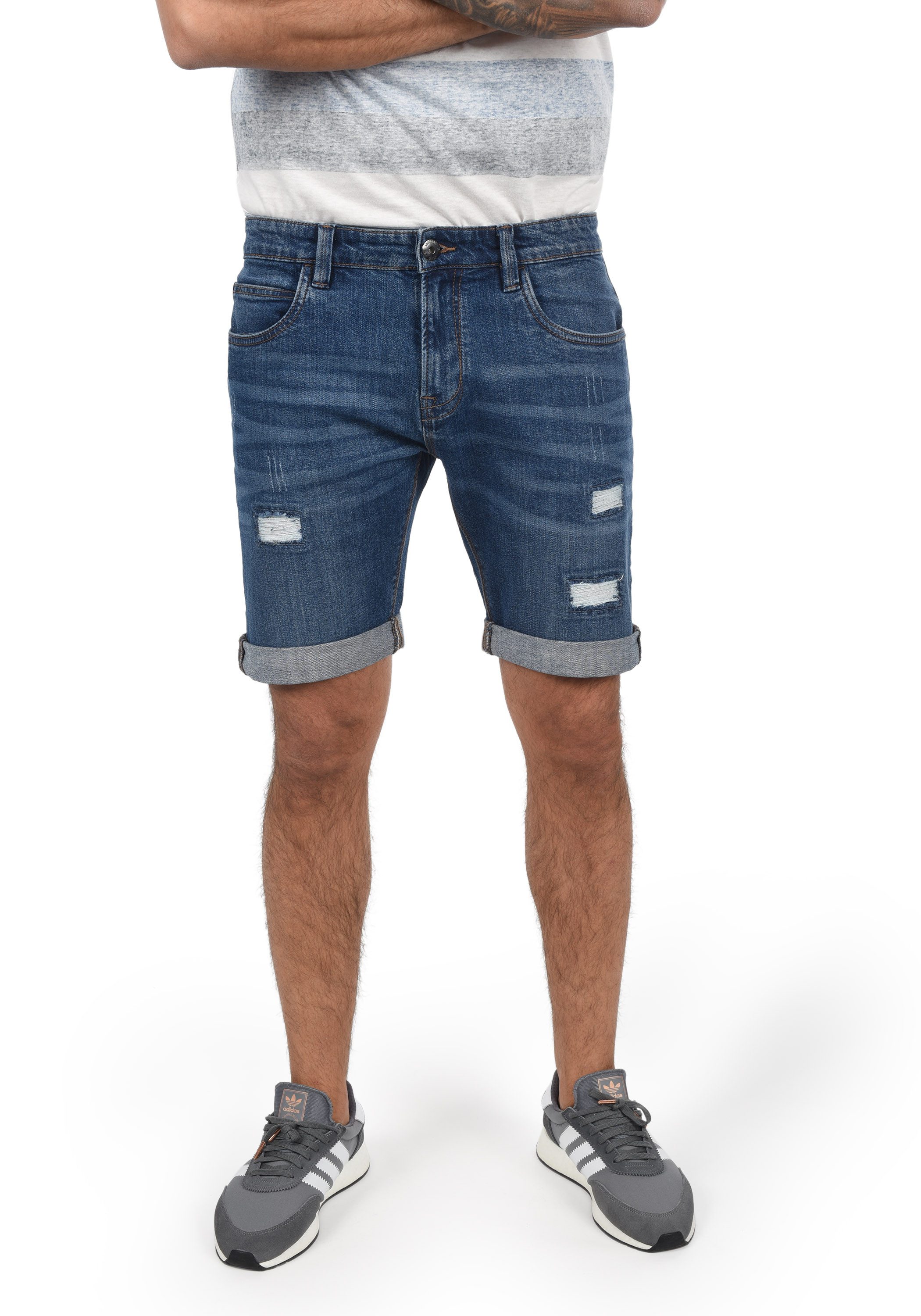 INDICODE Jeansshorts IDHallow Kurze Hose mit Destroyed-Effekten