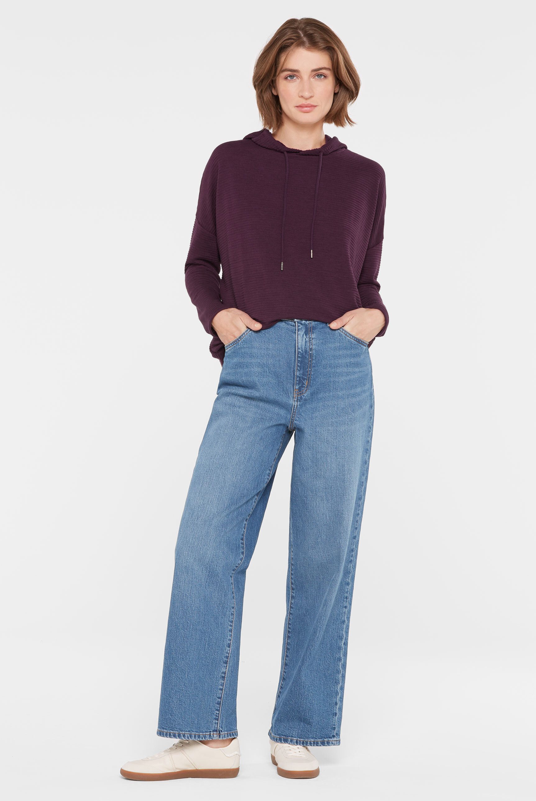 SENSES.THE LABEL Kapuzensweatshirt mit überschnittenen Schultern