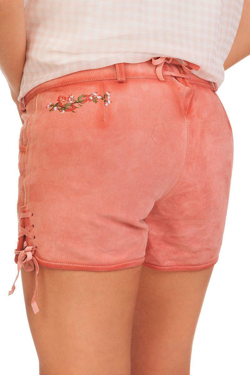 Krüger Madl Lederhose Trachtenlederhose Damen - FRIEDL - rosé