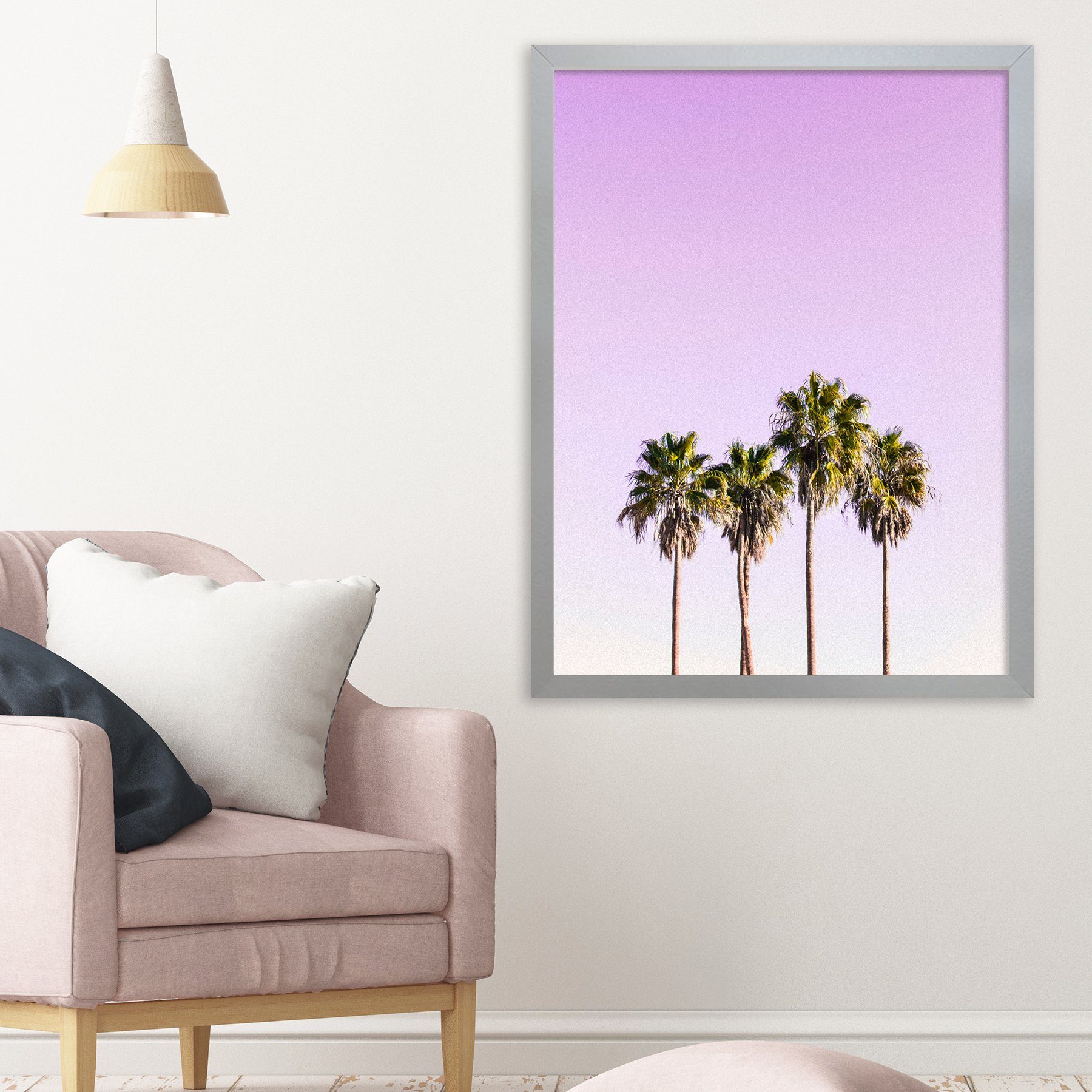 Close Up Bilderrahmen Posterrahmen 60 x 80 cm Holzdekor silber günstig online kaufen