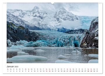 CALVENDO Wandkalender Aufregendes Island (Premium, hochwertiger DIN A2 Wandkalender 2023, Kunstdruck in Hochglanz)