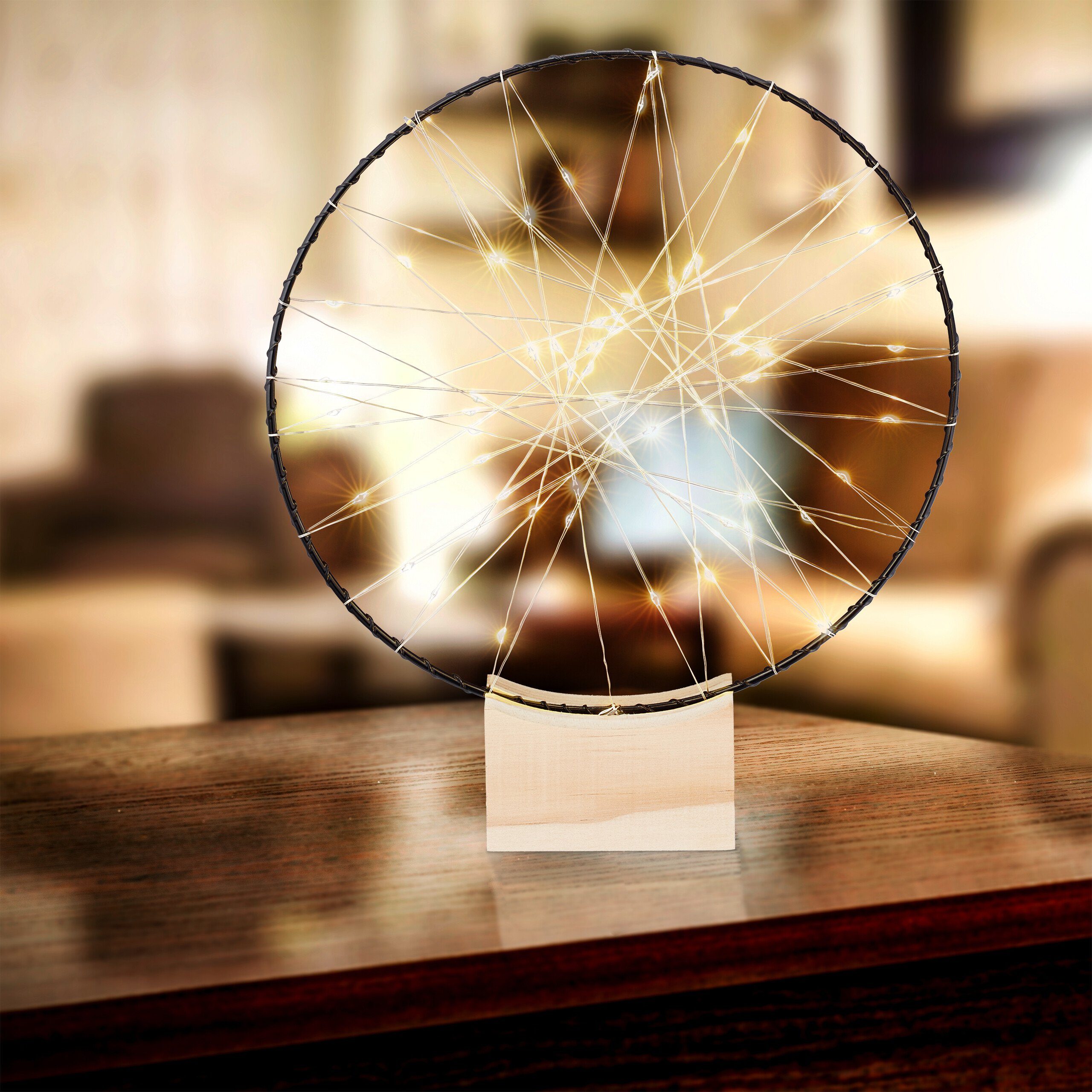 relaxdays LED Dekolicht LED Ring Deko 25 cm, LED, Warmweiß günstig online kaufen