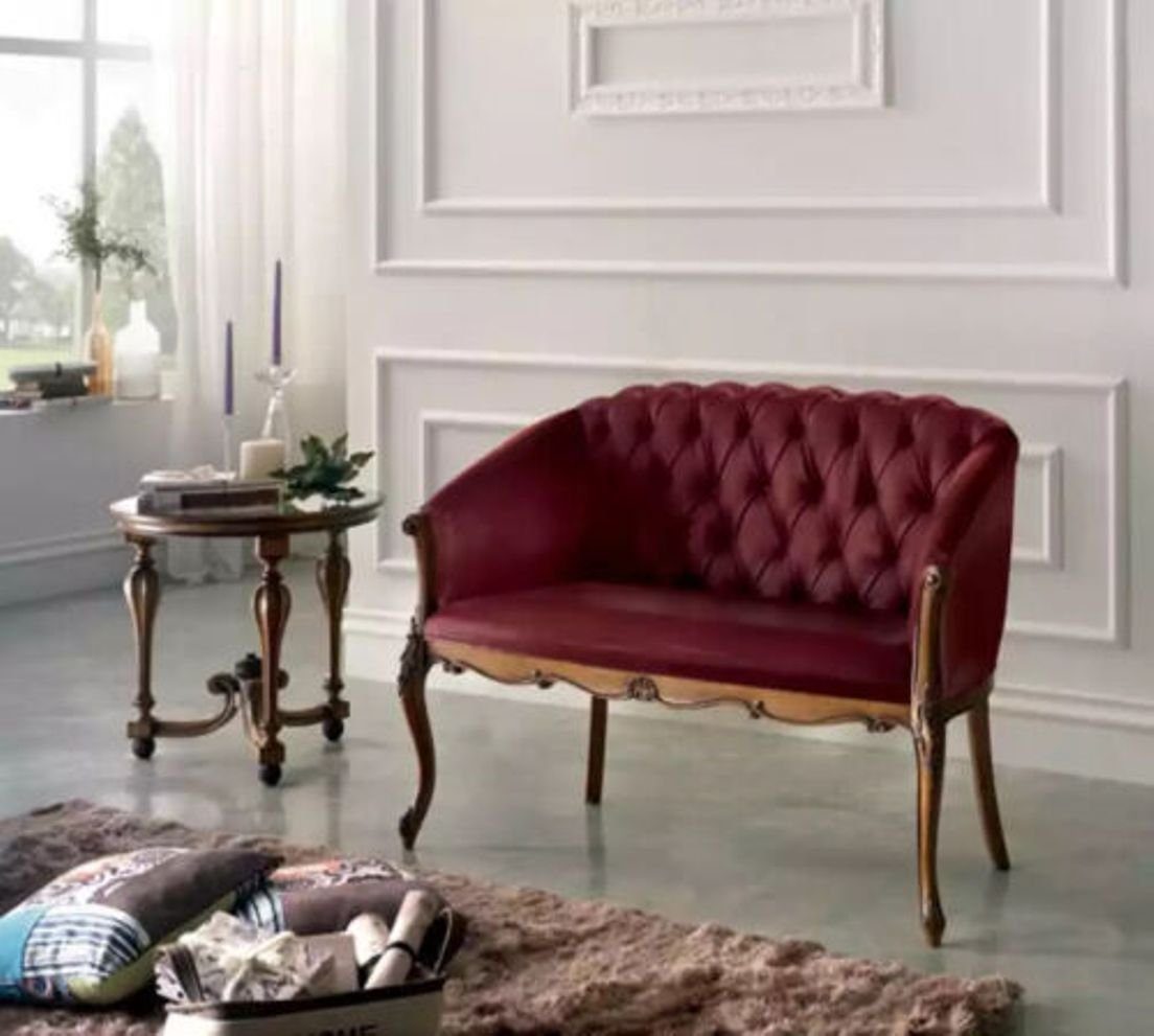 JVmoebel 2-Sitzer Design Chesterfield Sofa 2 Sitzer Luxus Klassische Textil Sofas, 1 Teile, Made in Italy