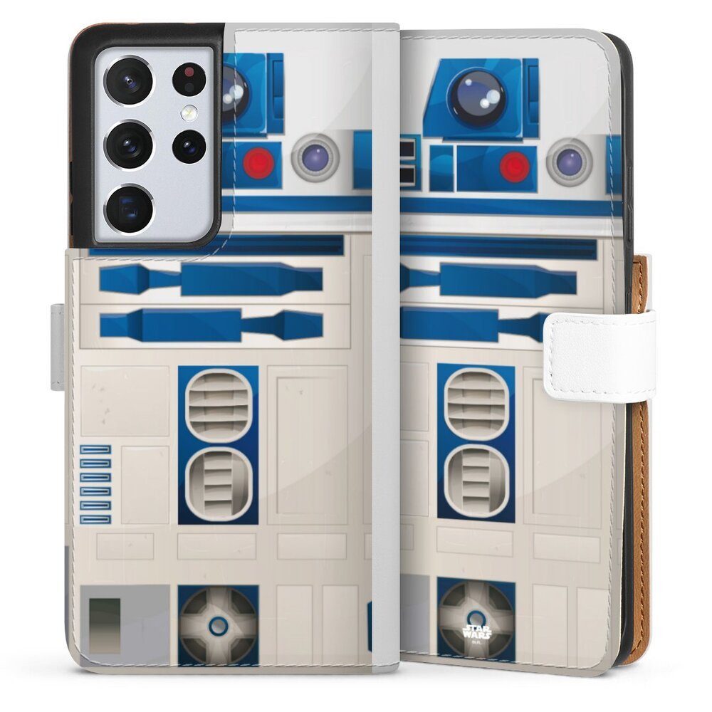 DeinDesign Handyhülle Star Wars R2D2 Fanartikel R2D2 Closeup - Star Wars, Samsung Galaxy S21 Ultra 5G Hülle Handy Flip Case Wallet Cover