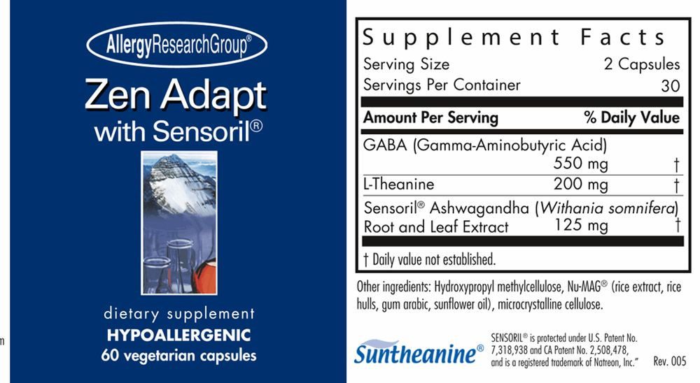 Allergy Research Group Allergy Research Group Zen Adapt- 60 veg Kapseln