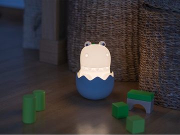 meineWunschleuchte LED Nachtlicht, USB-Ladefunktion, LED fest integriert, warmweiß, 2erSet Dino Lampe Stilllicht dimmbar Kinderzimmerleuchte USB aufladbar