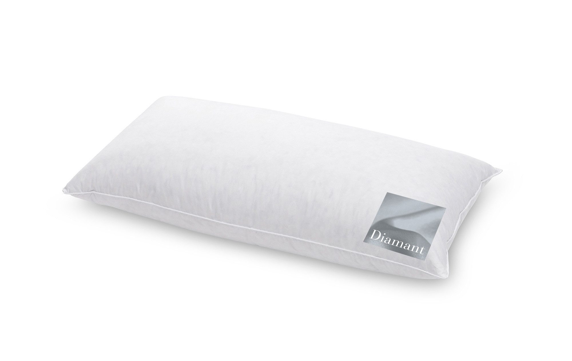 HANSKRUCHEN 3-Kammer-Kopfkissen HANSKRUCHEN Daunenkissen Kopfkissen Diamant Mittel 40 x 80 cm, Füllung: 90% Daunen, 10% Federn, Bezug: 1005 Baumwolle, hergestellt in Deutschland, für Allergiker geeignet