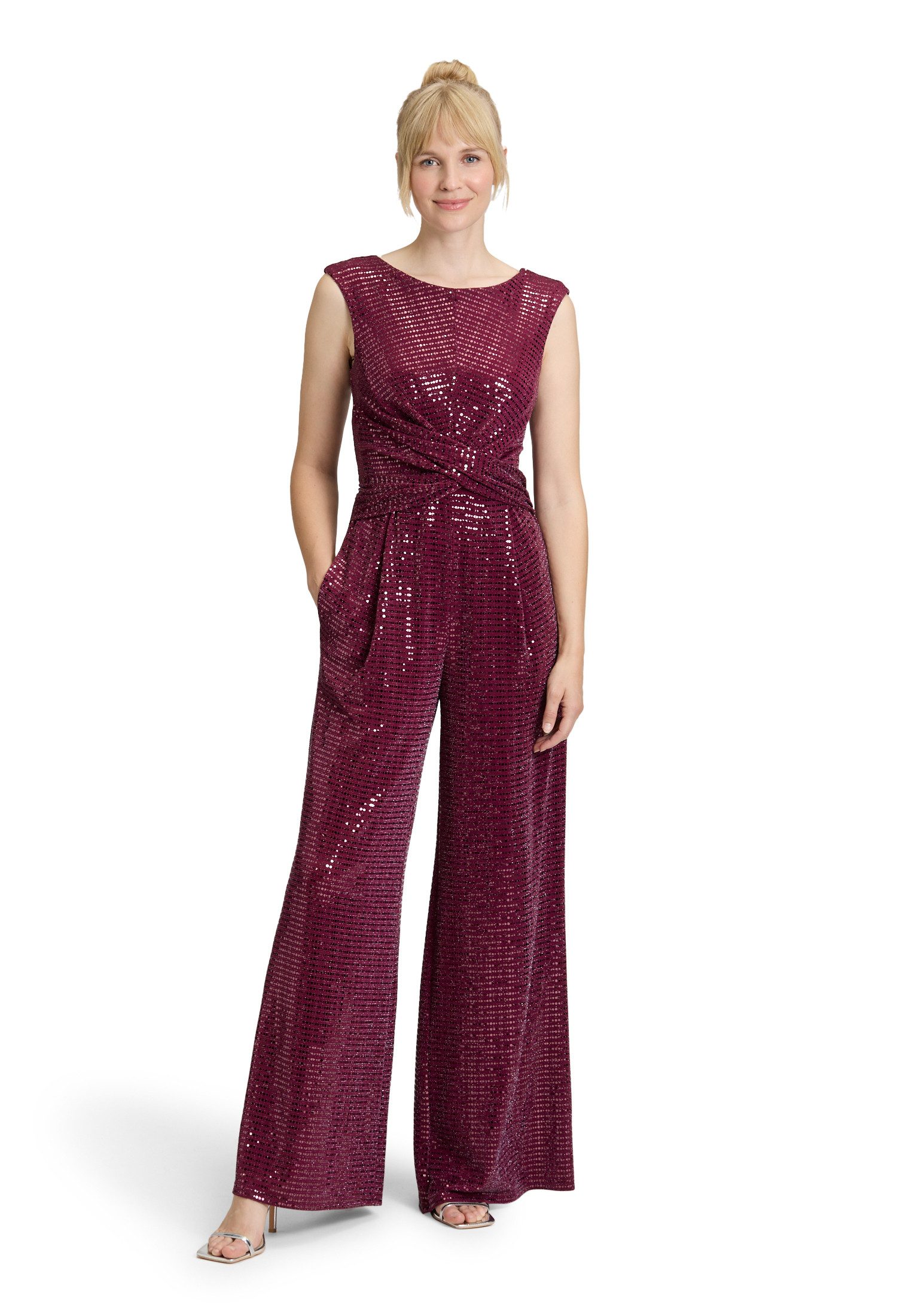 Vera Mont Overall Damen Jumpsuit im Glitzer-Look (1-tlg) günstig online kaufen