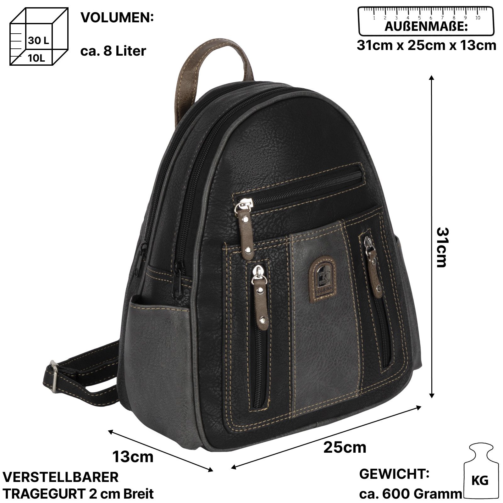 EAAKIE Rucksack Cityrucksack Damenrucksack Tagesrucksack Stadt Rucksack Bag günstig online kaufen