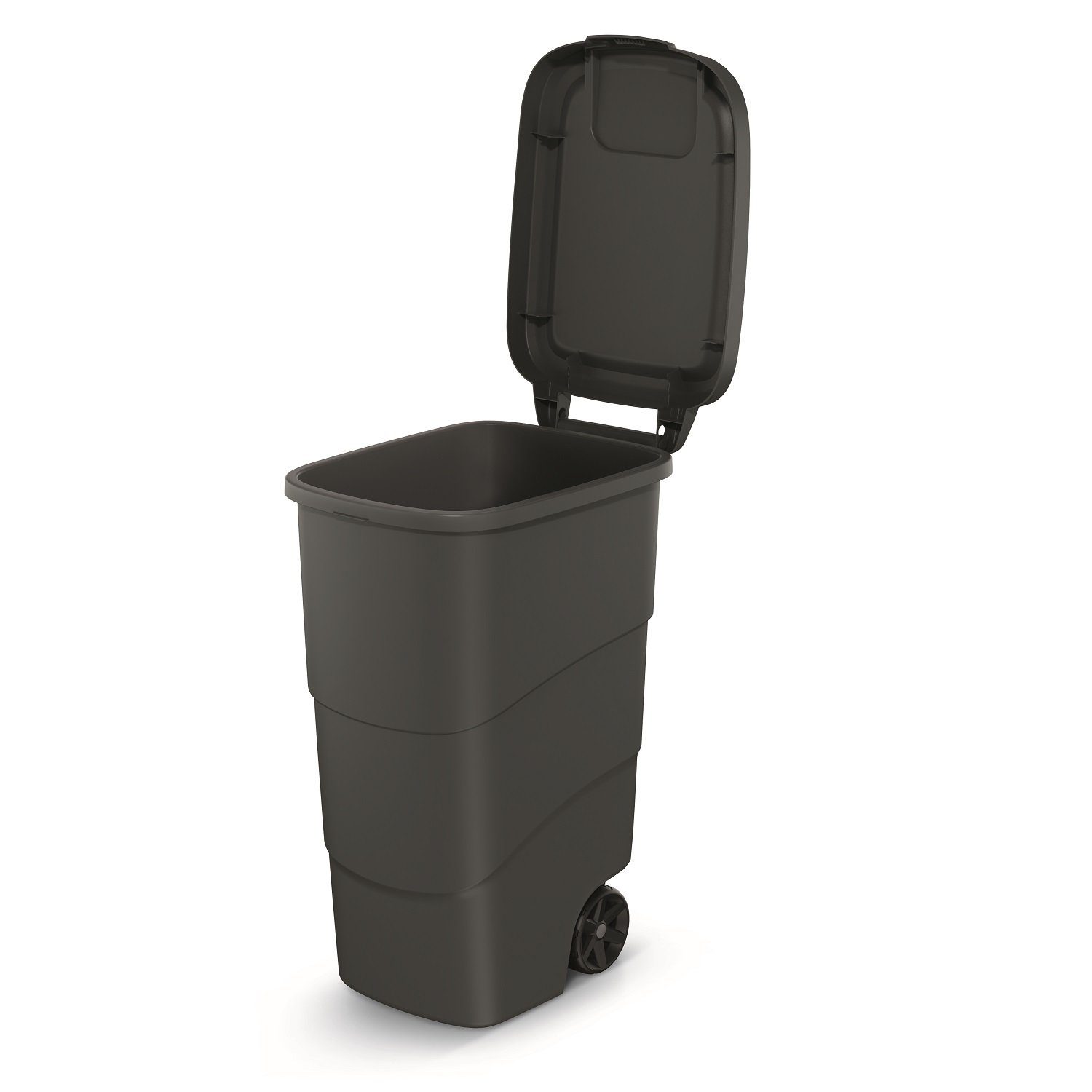 90L Prosperplast Müllbehälter Wheeler, Mülleimer Rädern mit Schwarz