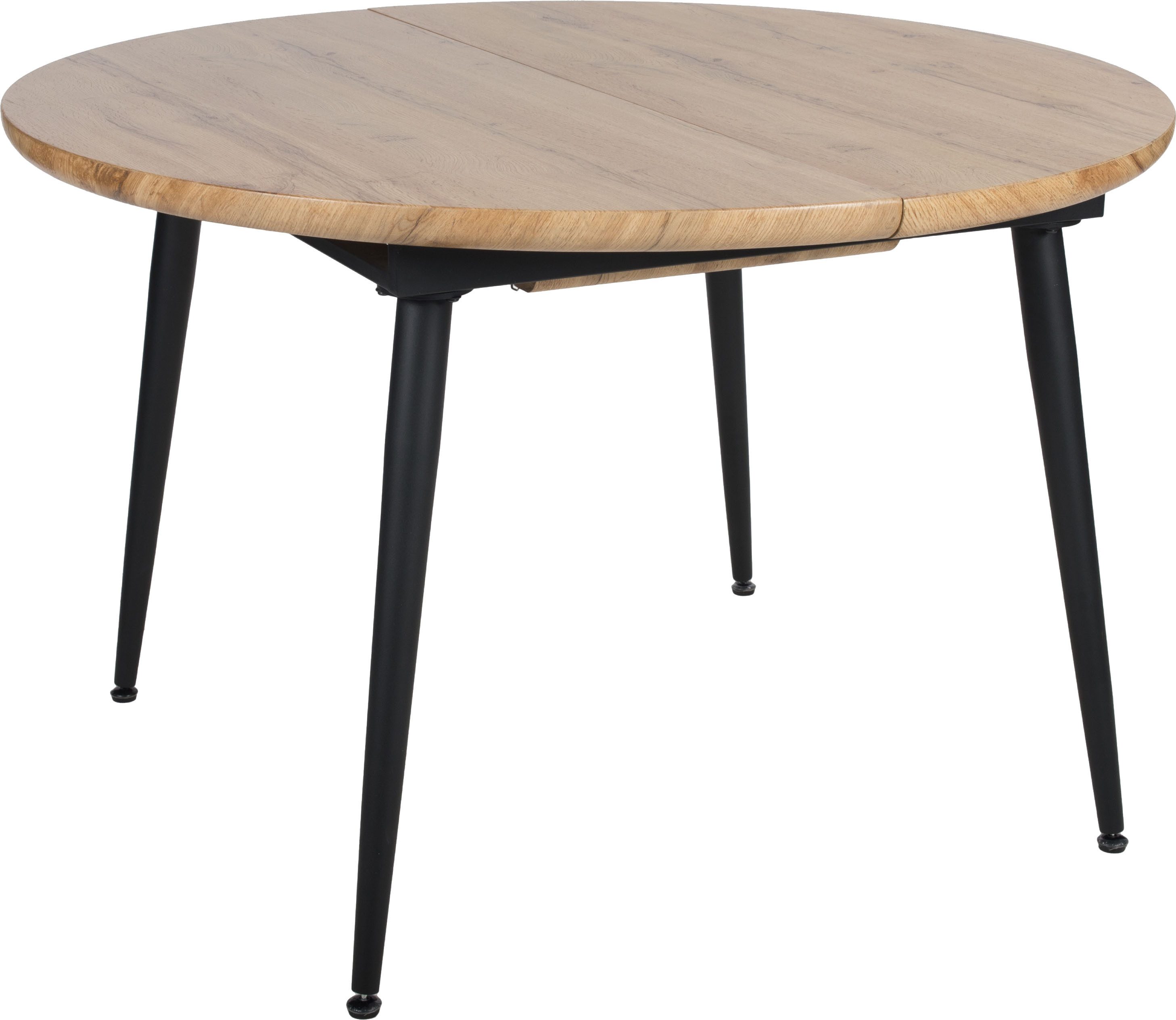 Duo Collection Esstisch Ausziehtisch Frida (1-St), 1,20m - 1,60m, Wildeichenoptik, stabiles Metallgestell, bis 100 kg
