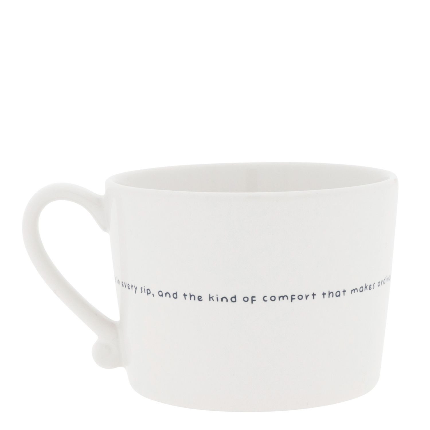 Bastion Collections Tasse Schwarzes Herz, Keramik, Spülmaschinengeeignet, Weiß, Schriftzug, H: 7.2cm