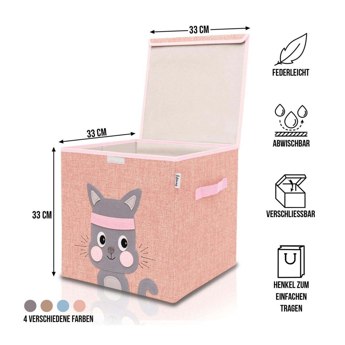 Lifeney Faltbox Aufbewahrungsbox mit Deckel Katze günstig online kaufen