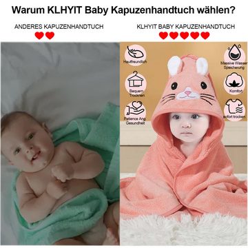 DOPWii Kapuzenhandtuch 4er Set Babybadetuch, Weiche Kapuzenhandtücher aus Korallenfleece, (4-St), für Neugeborene - 80 x 80 cm
