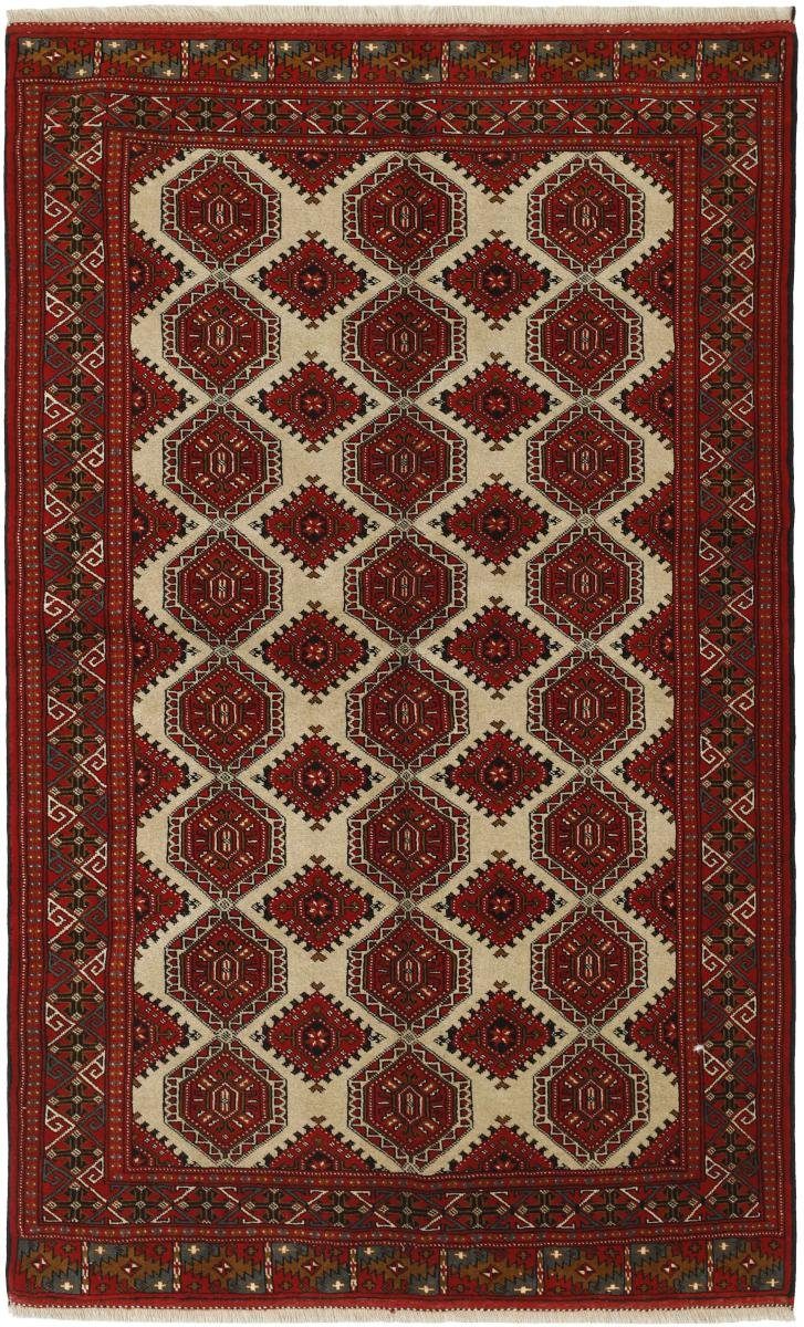 Orientteppich Turkaman 157x252 Handgeknüpfter Orientteppich / Perserteppich, Nain Trading, rechteckig, Höhe: 6 mm