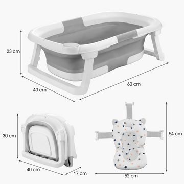 YOLEO Babybadewanne Baby-Faltbadewanne Klappbare Wanne, Silikonbadewanne, für 0-2 Jahre