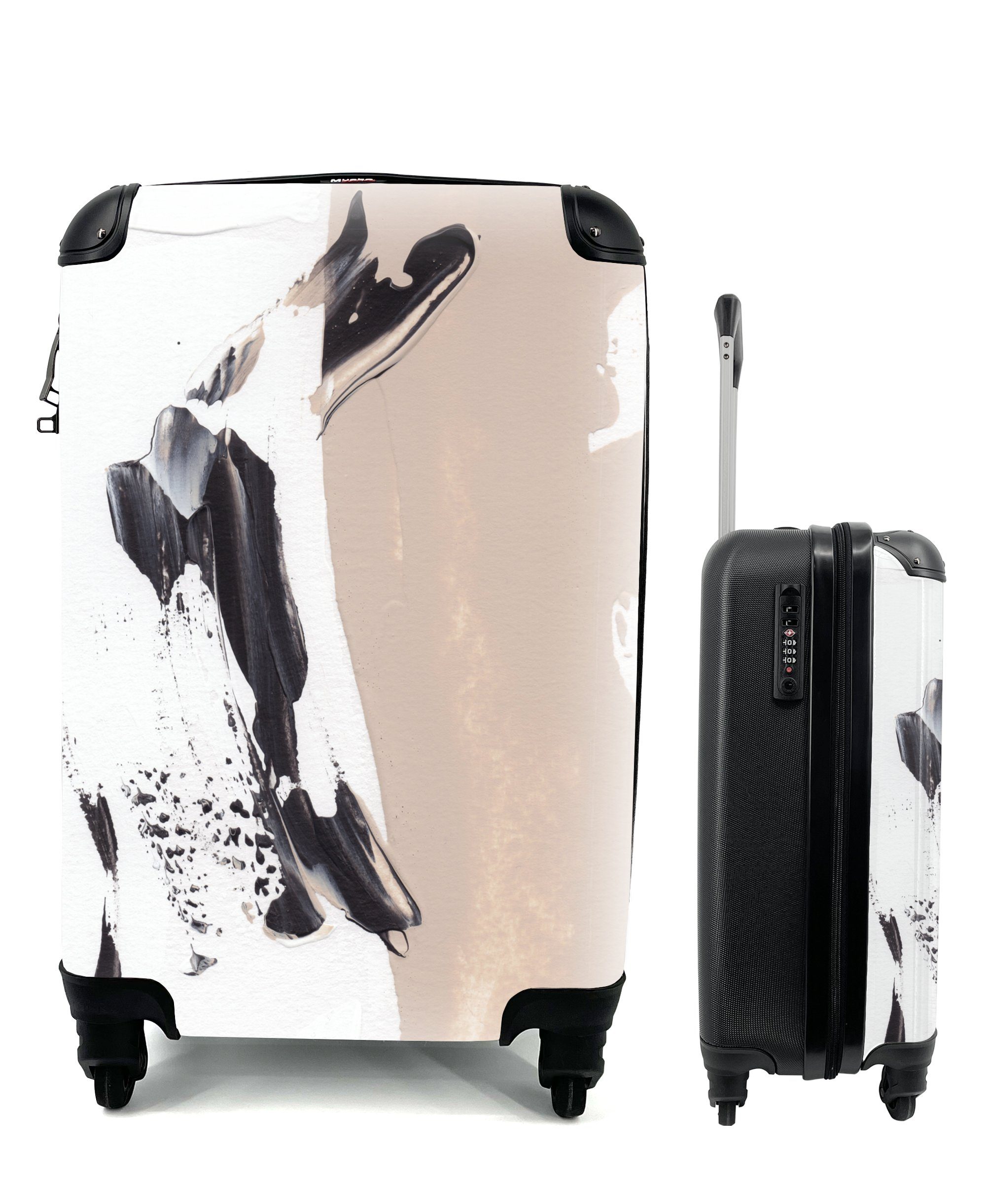 MuchoWow Handgepäckkoffer Farbe - Design - Abstrakt, 4 Rollen, Reisetasche mit rollen, Handgepäck für Ferien, Trolley, Reisekoffer