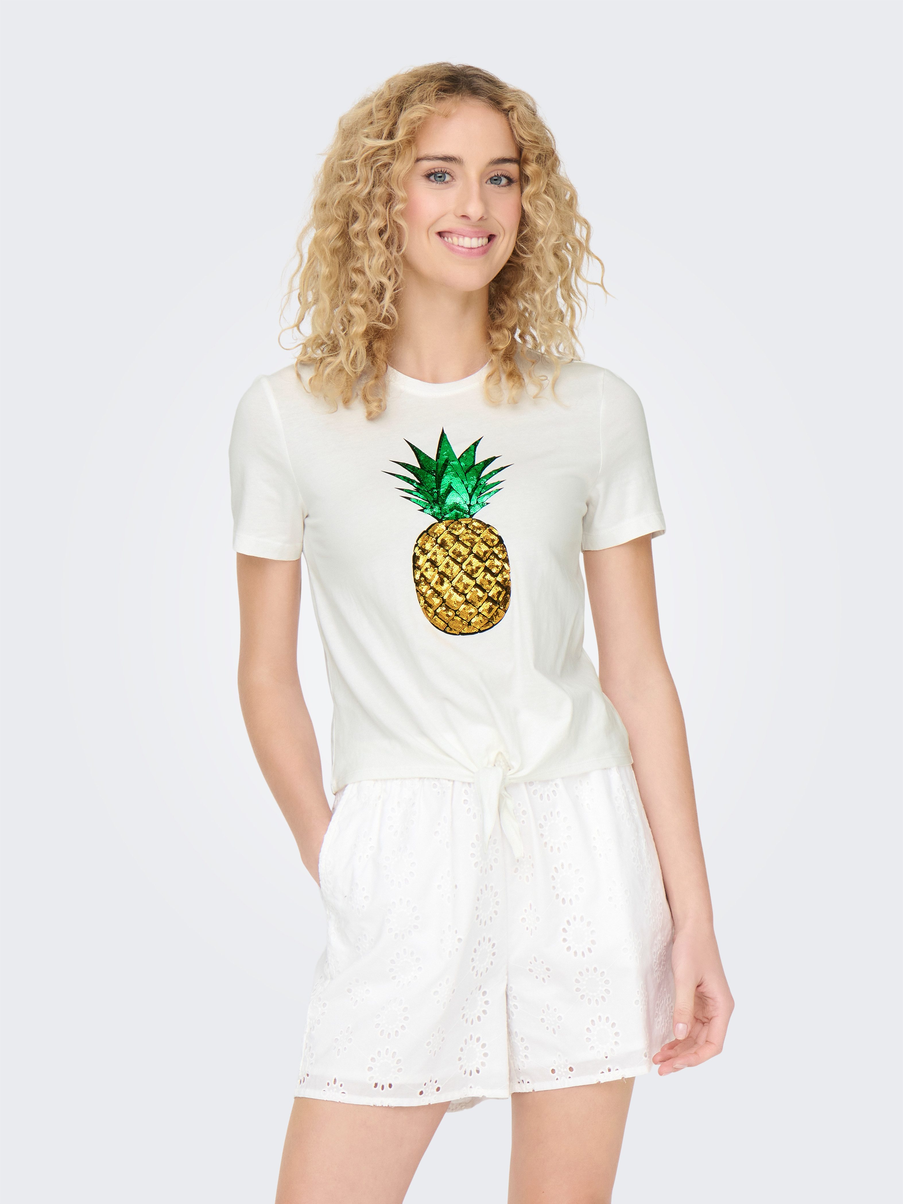 ONLY Kurzarmshirt ONLKITA LIFE S/S FRUIT KNOT TOP BOX JRS günstig online kaufen