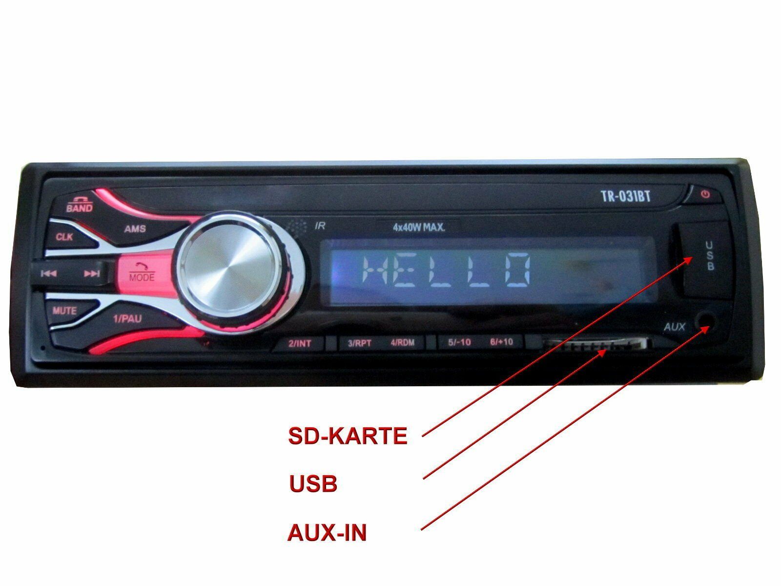 DSX Bluetooth USB Aux In SD Karten Radio passend für Opel Astra F G Autoradio (20,00 W)