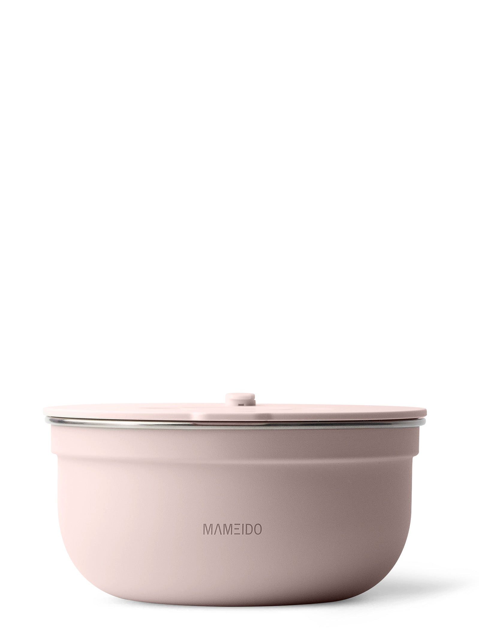 MAMEIDO Salatbox, Edelstahl, Kunststoff, Silikon, to-go mit 3 Fächern & auslaufsicherem Dressingbehälter in 1500 ml