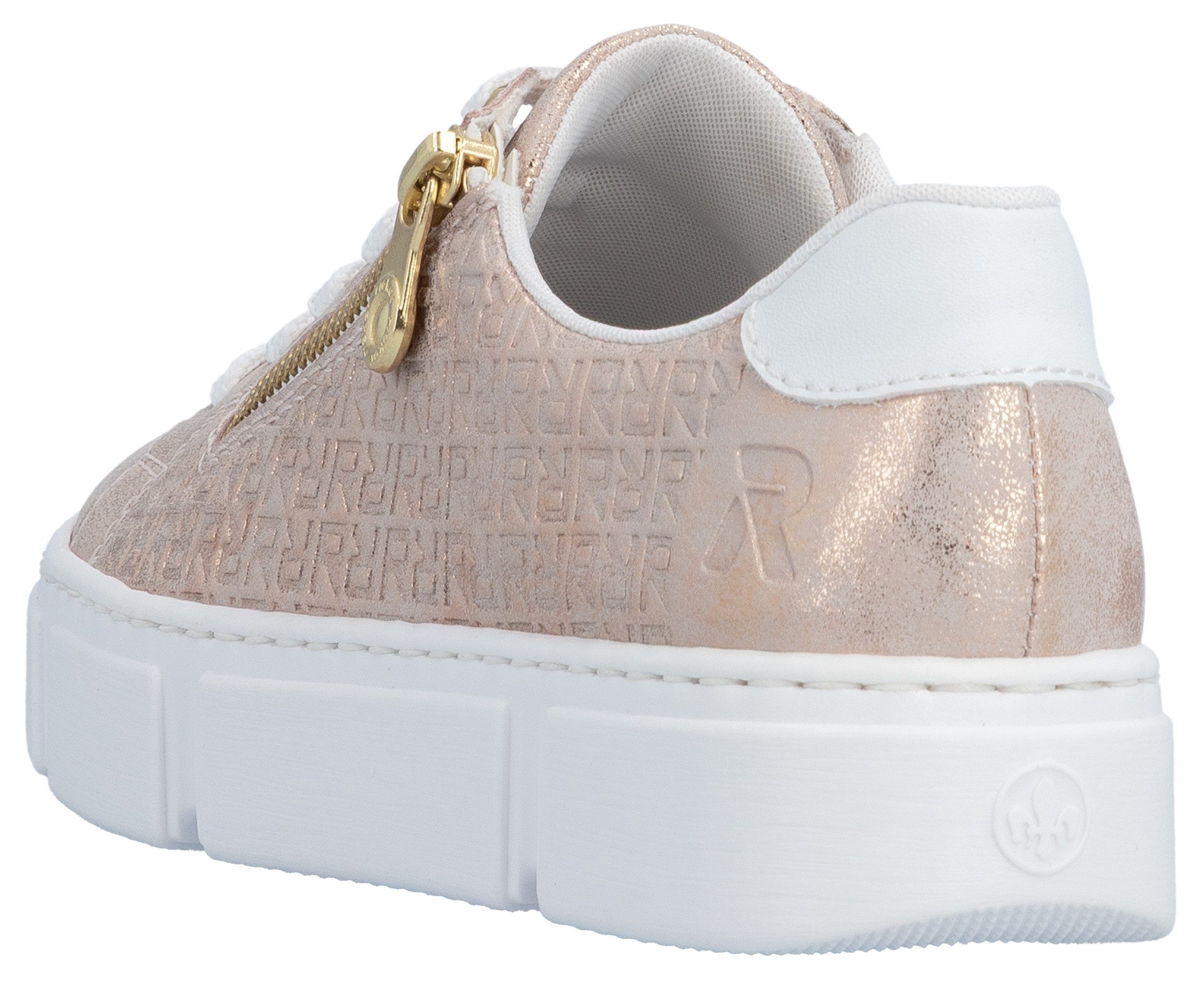 Rieker Plateausneaker, Freizeitschuh, Halbschuh, Schnürschuh mit Reißverschluss
