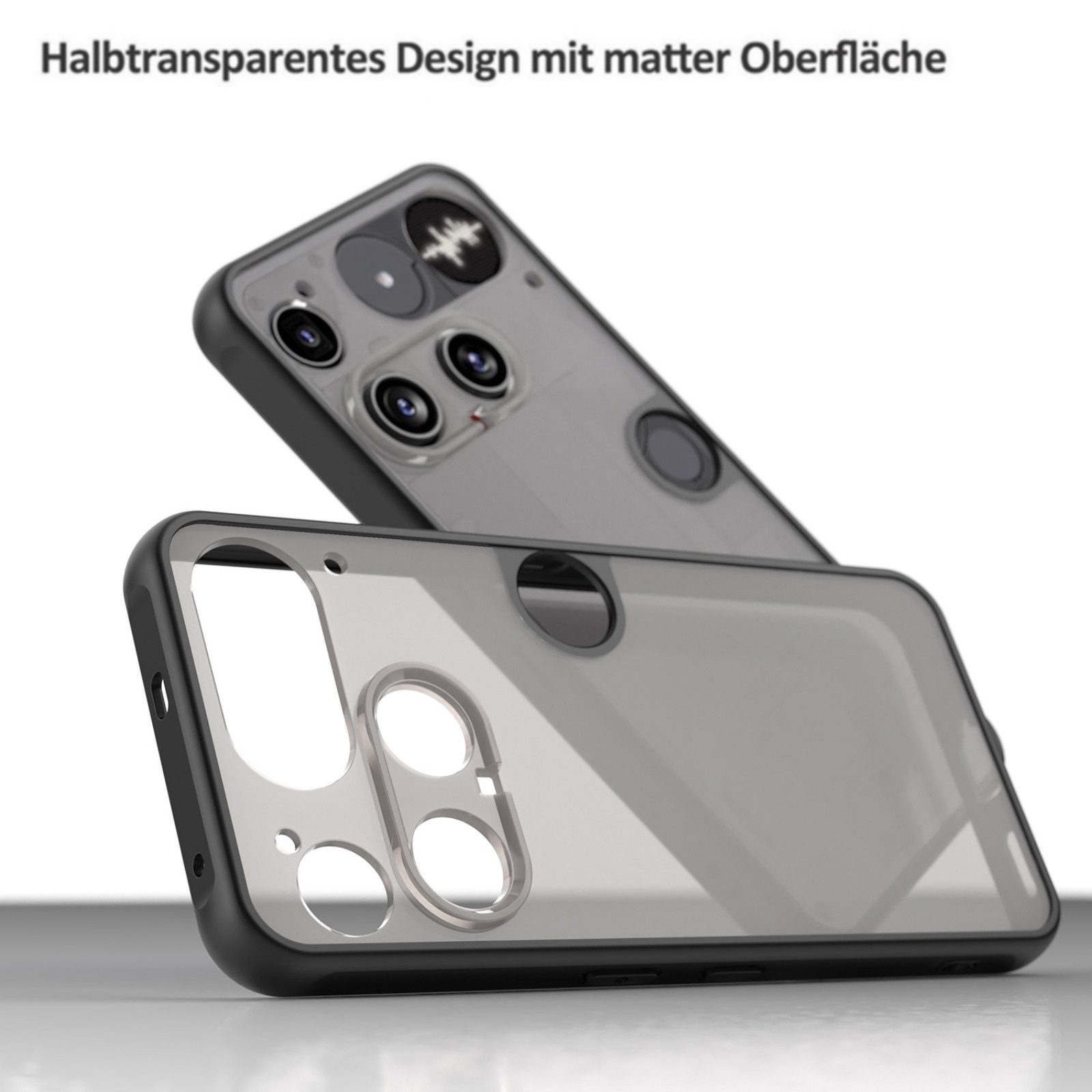 betterfon Handyhülle für Nothing Phone Modelle Hülle Matt Stoßfest Schutzhülle Back cover, Stoßdämpfendes TPU schützt vor Stürzen und Kratzern – Bild 5 von 5
