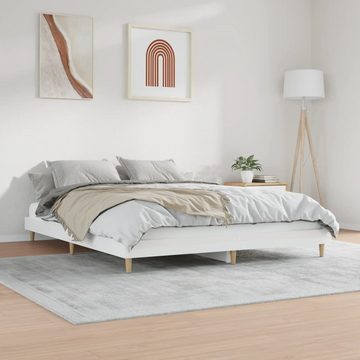 furnicato Bett Bettgestell Hochglanz-Weiß 120x200 cm Holzwerkstoff