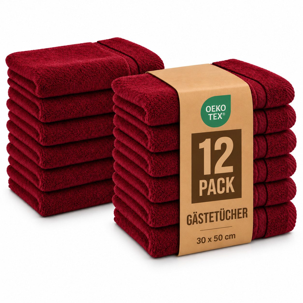 Komfortec Gästehandtücher Set aus 100% Baumwolle, (12-St)