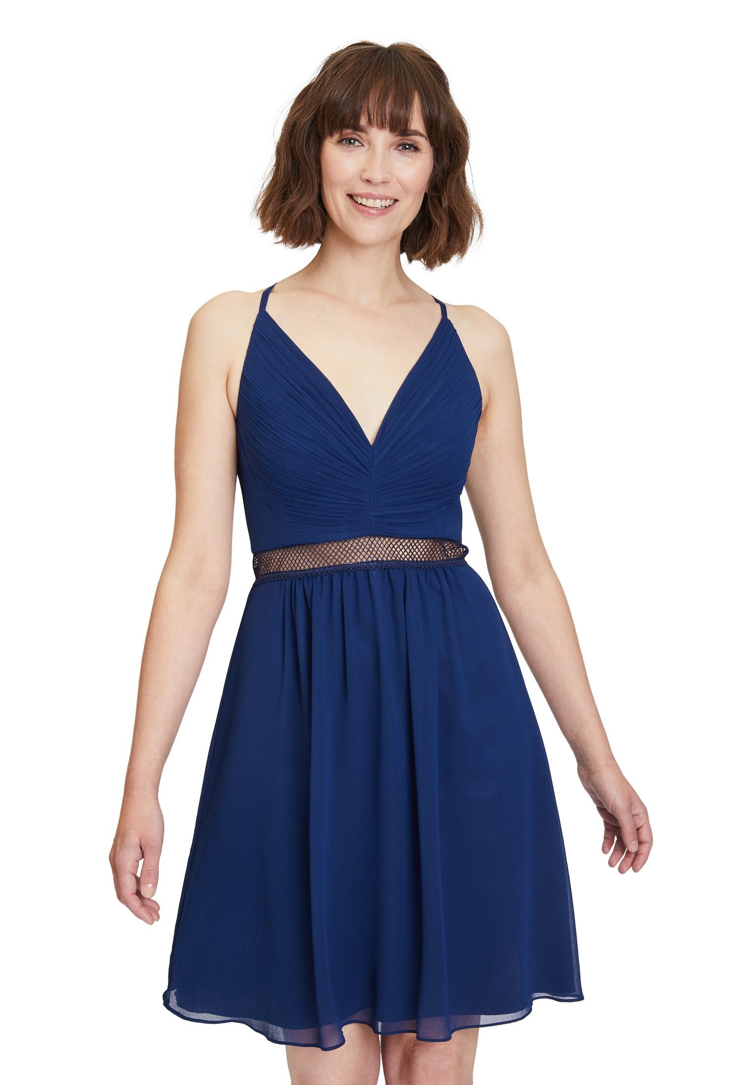 Vera Mont Minikleid mit Raffung (1-tlg) Festival Blue