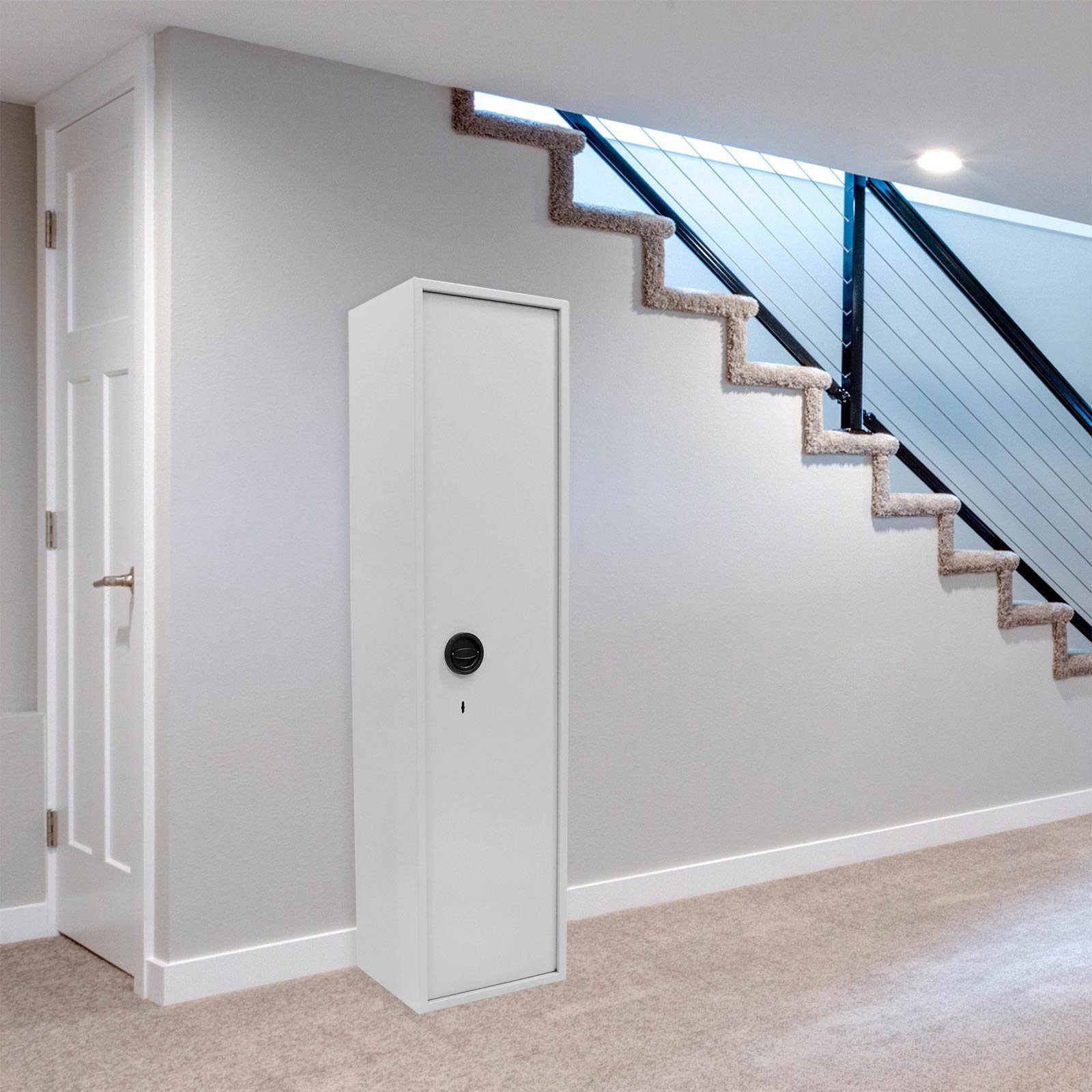 Profirst Waffenschrank Teos 8 S1 Doppelbartschloss lichtgrau