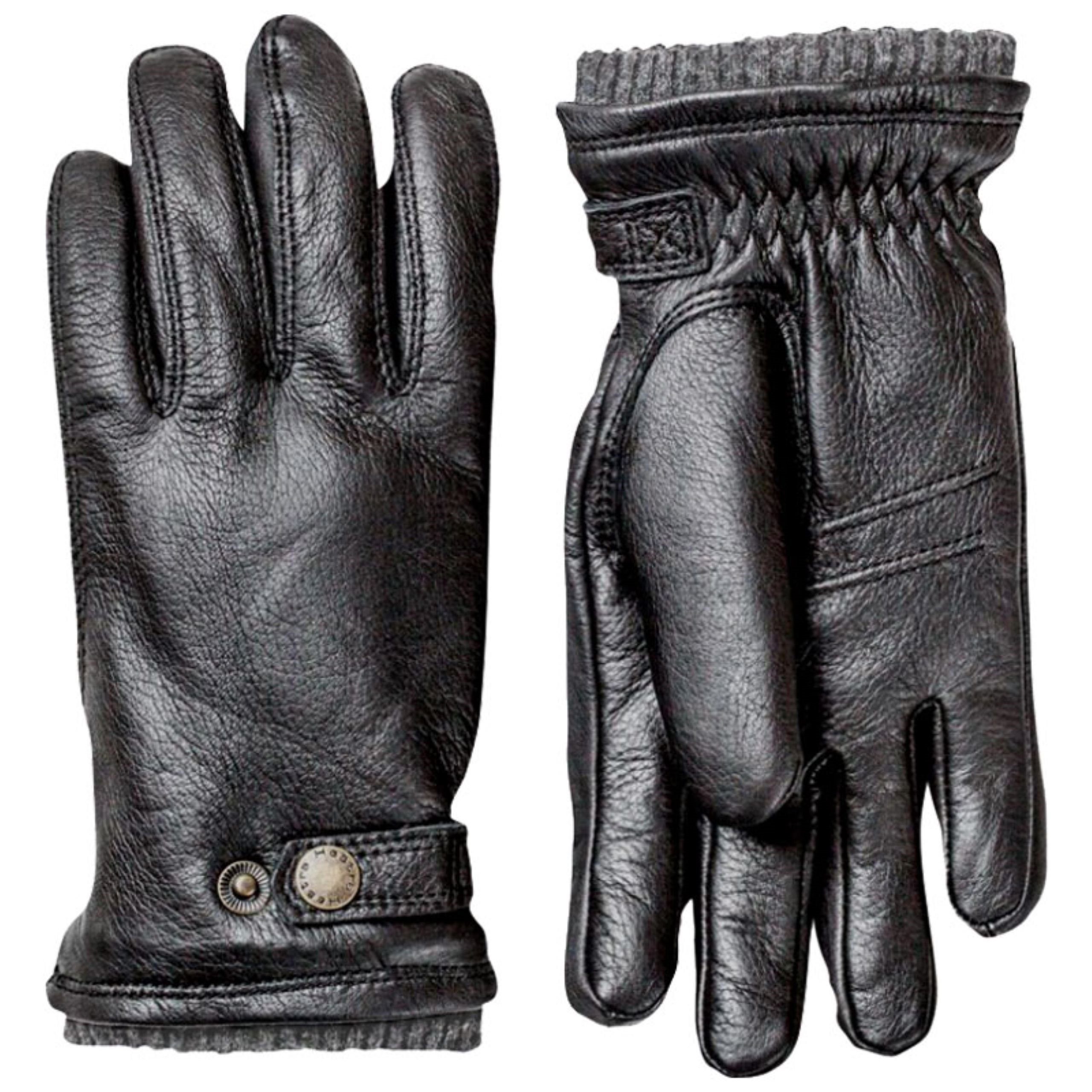 Hestra Lederhandschuhe HESTRA Utsjö - Echtleder-Winterhandschuhe Unisex schwarz