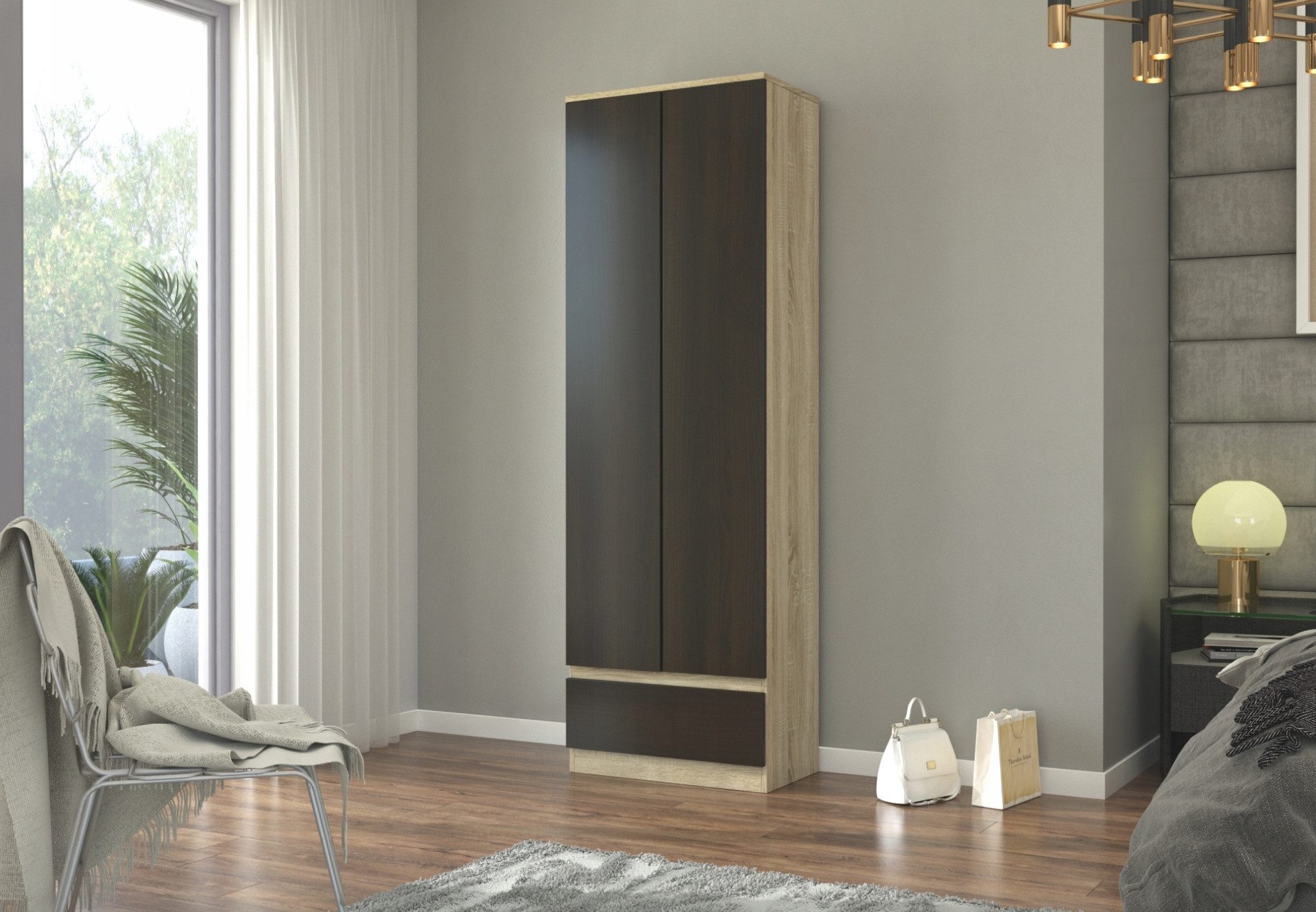 Home Collective Kleiderschrank mit 2 Türen, günstig online kaufen